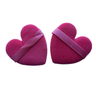 Cosmetic Puff - Hot Pink Heart