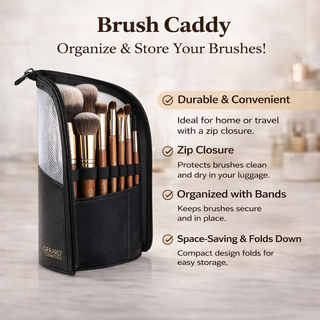 All in one Brush Caddy for Travel or Home