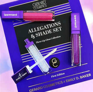 Limited Edition Box Set : Emily D. Baker X Gerard Cosmetics 3 Lip Gloss Set Allegations & Shade Collection - Gerard Cosmetics