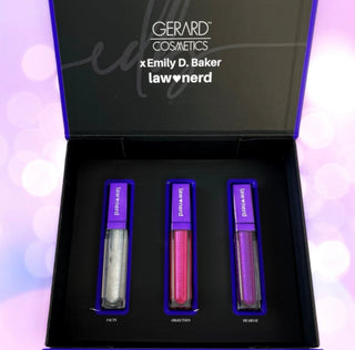 Limited Edition Box Set : Emily D. Baker X Gerard Cosmetics 3 Lip Gloss Set Allegations & Shade Collection - Gerard Cosmetics